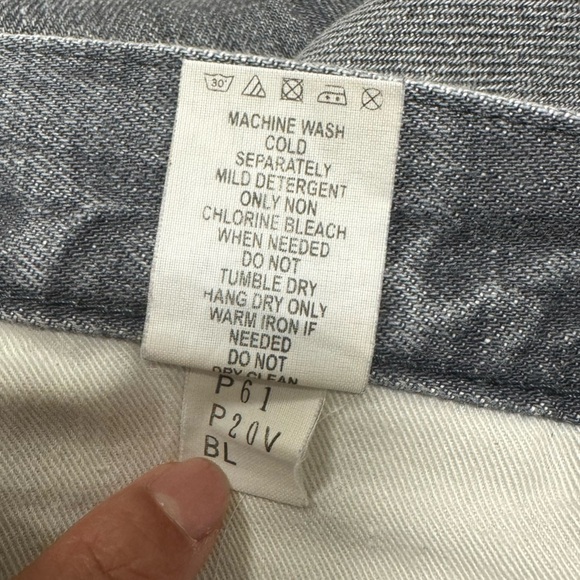 PRPS Noir Washed Grey Distressed Selvedged Denim Jeans Straight Japan 32x29.5 - Picture 8 of 15